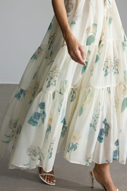 Harley Floral Print Halter Maxi Dress