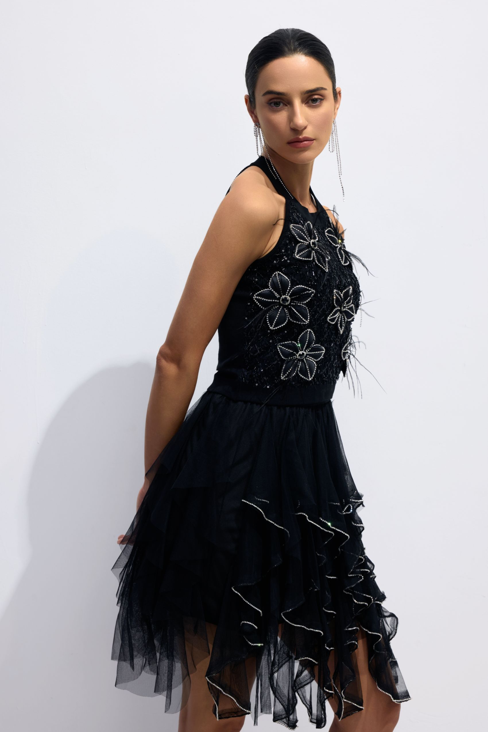 Alison Layered Ruffle Tulle Mini Skirt