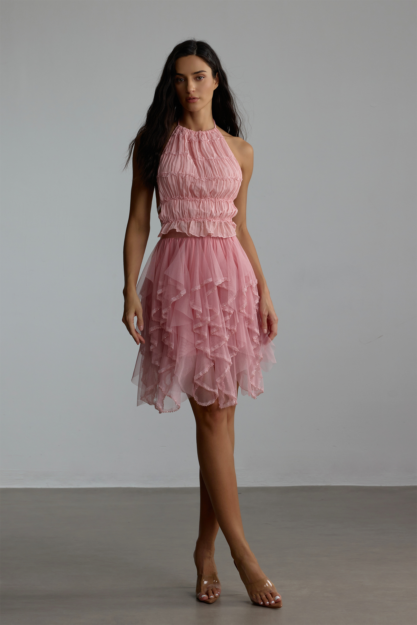 Renata Tulle Layered Mini Skirt