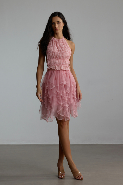 Renata Tulle Layered Mini Skirt
