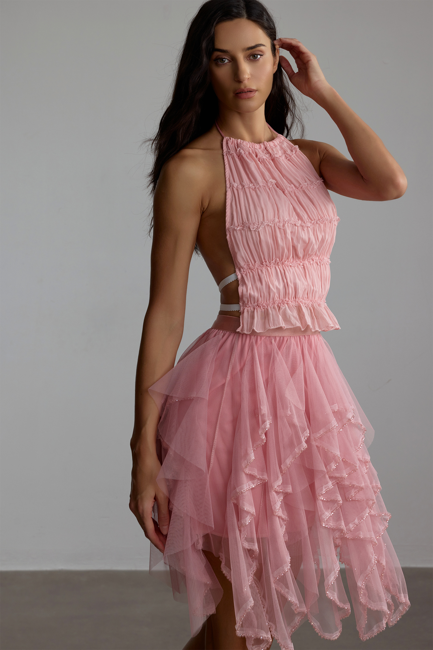 Renata Tulle Layered Mini Skirt