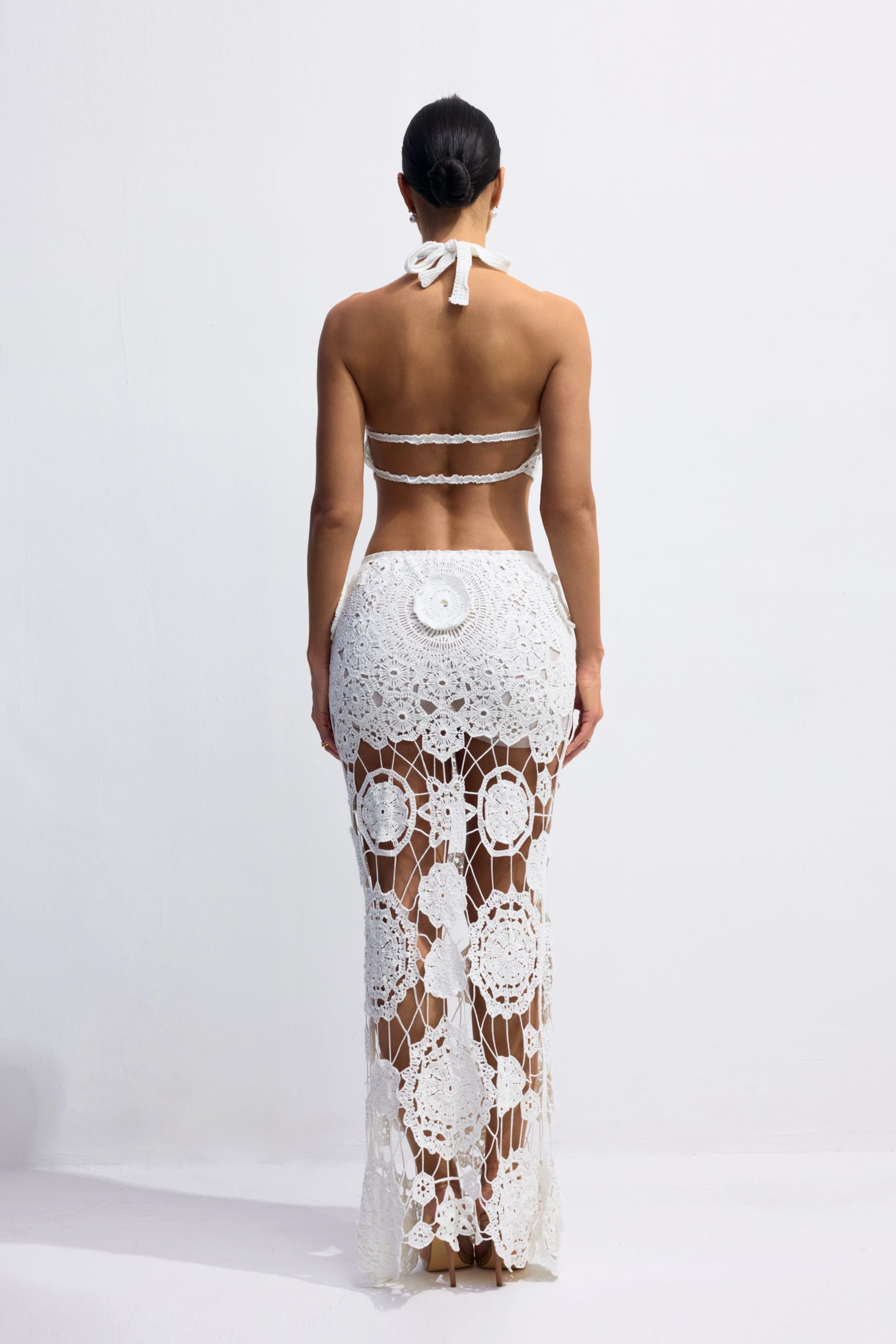 Camille Halterneck Cut-out Knit Maxi Dress