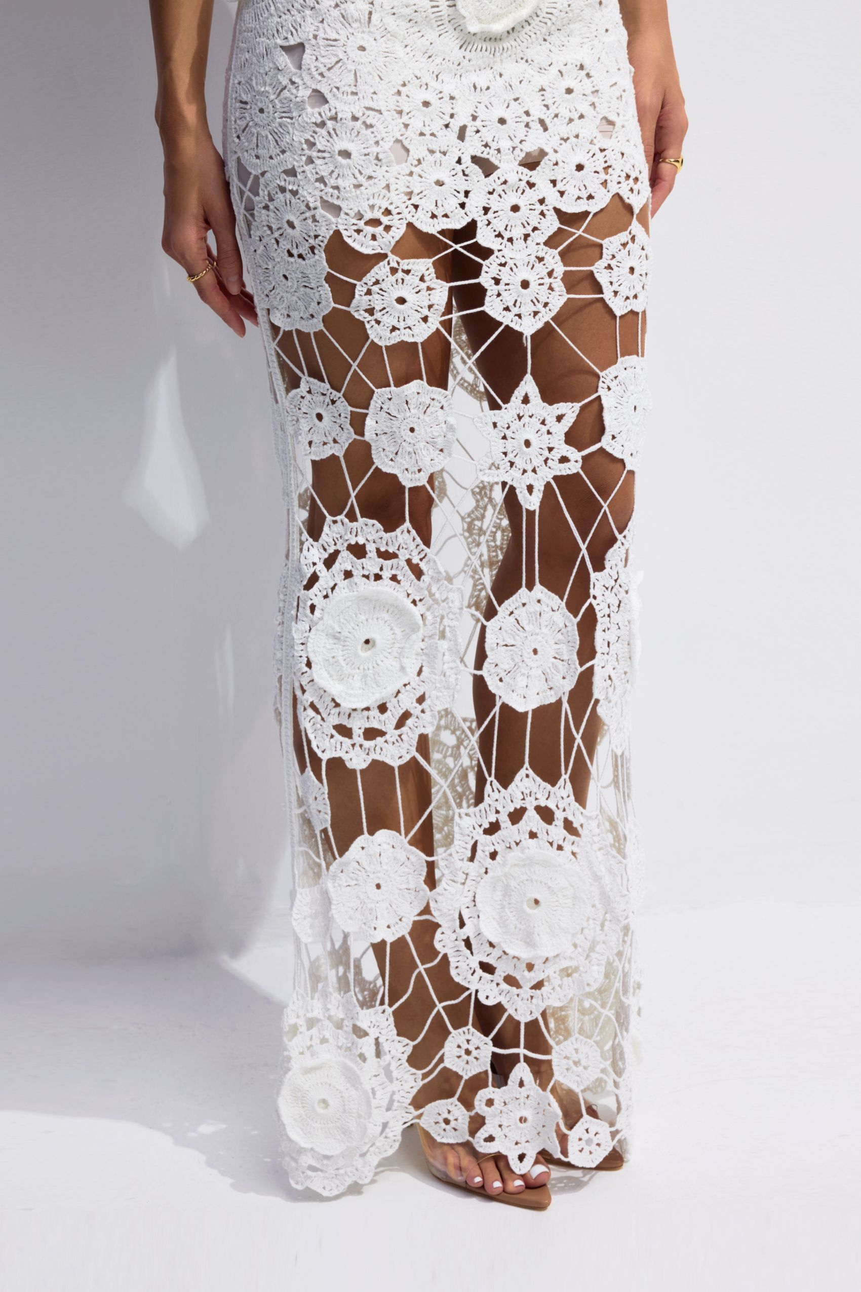 Camille Halterneck Cut-out Knit Maxi Dress