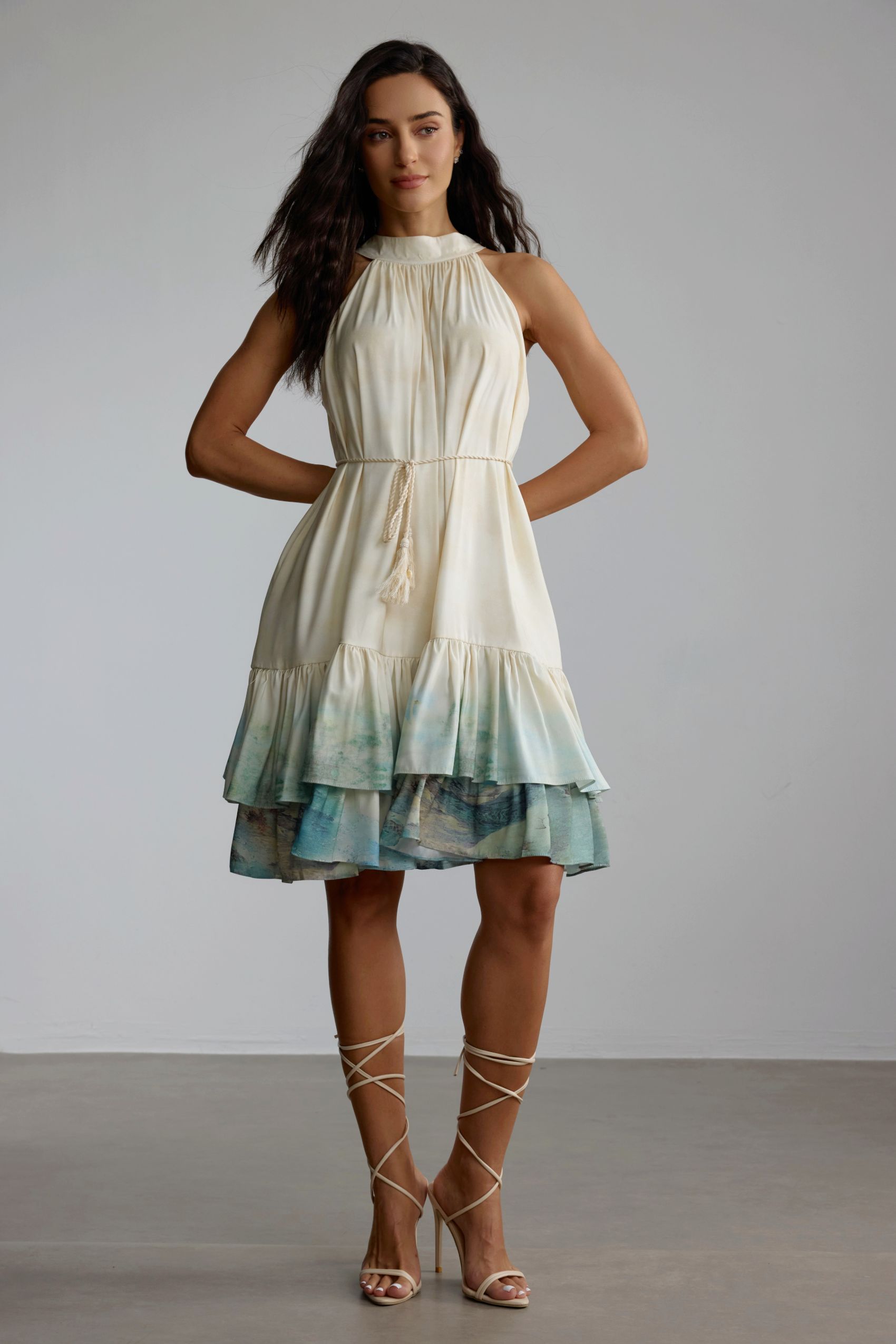 Gloria Printed Layered Mini Dress