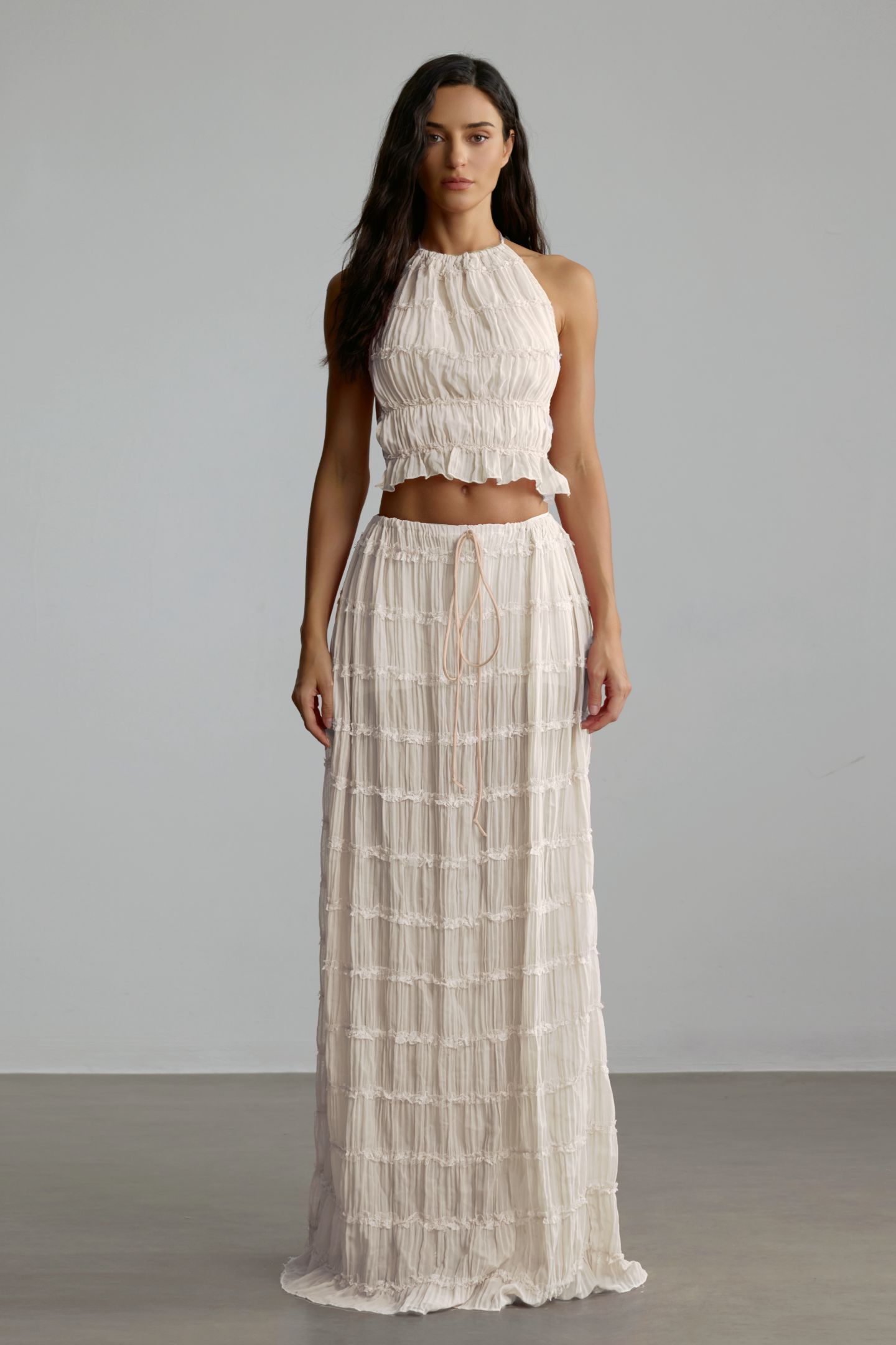 Rosalie Backless Pleated Set