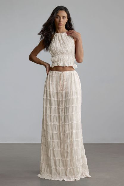 Rosalie Backless Pleated Set