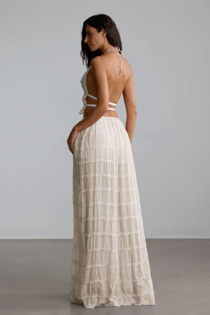 Rosalie Backless Pleated Set