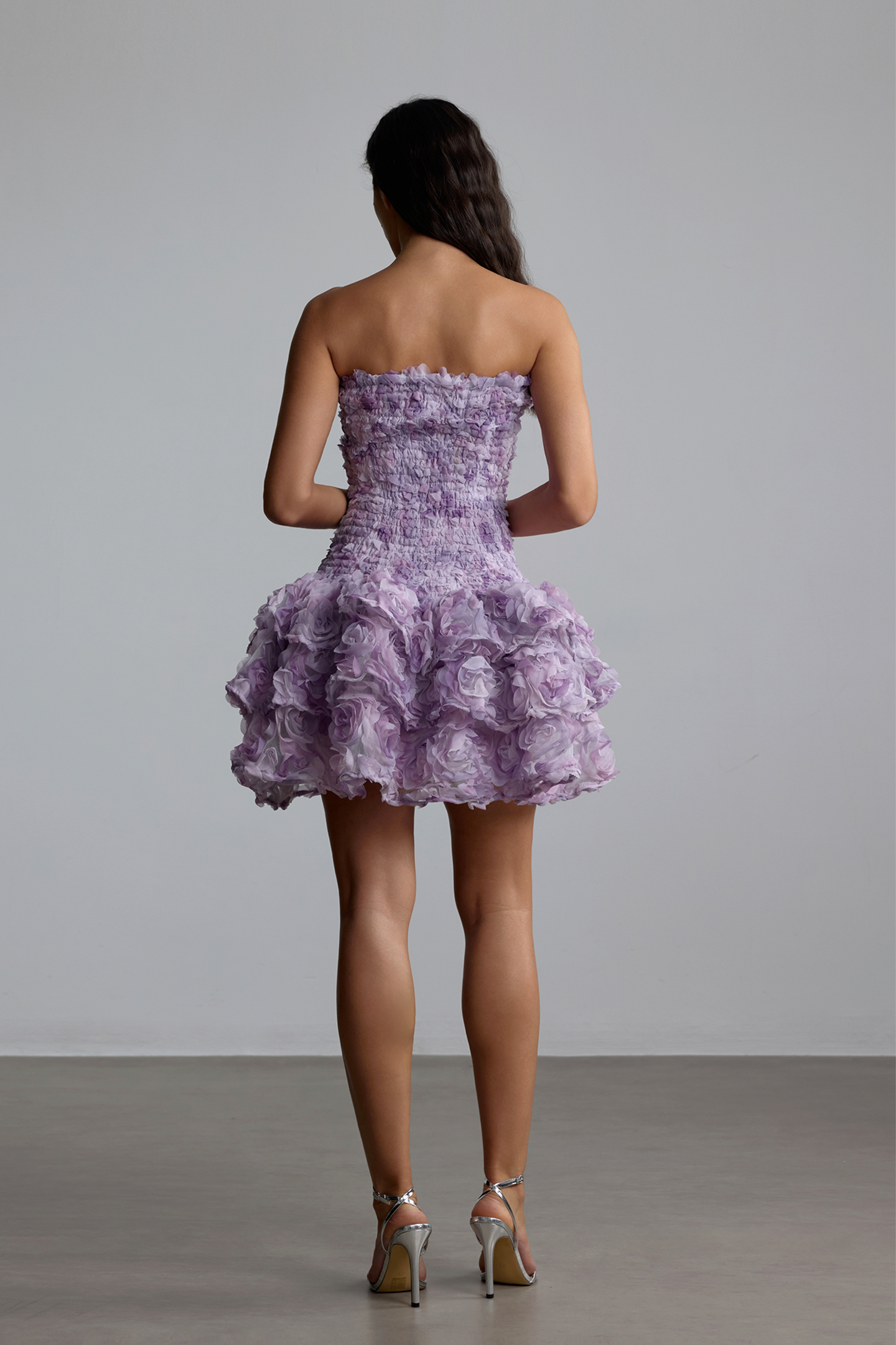 Erika Rose Applique Strapless Mini Dress
