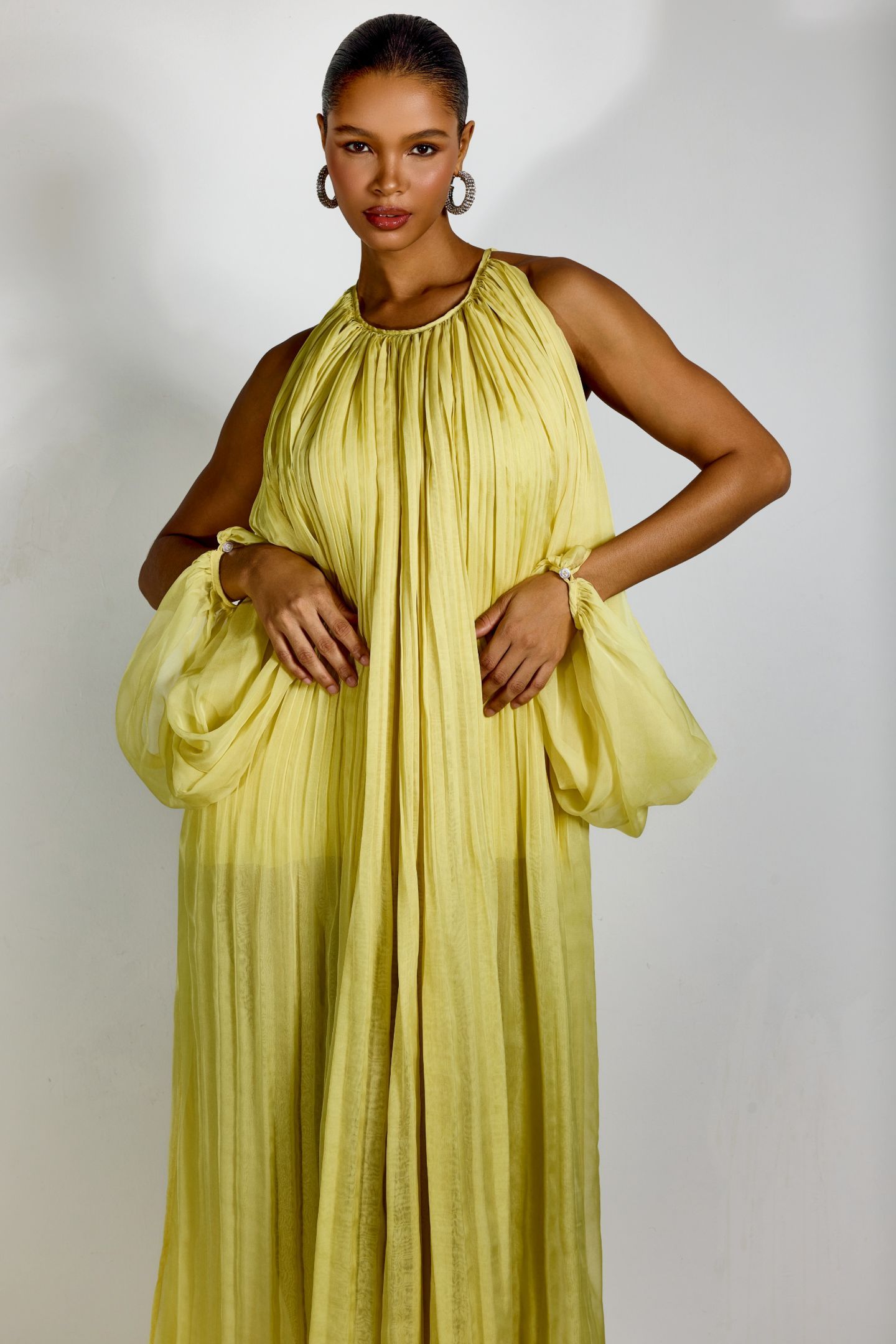 Angela Halter Neck Backless Maxi Dress