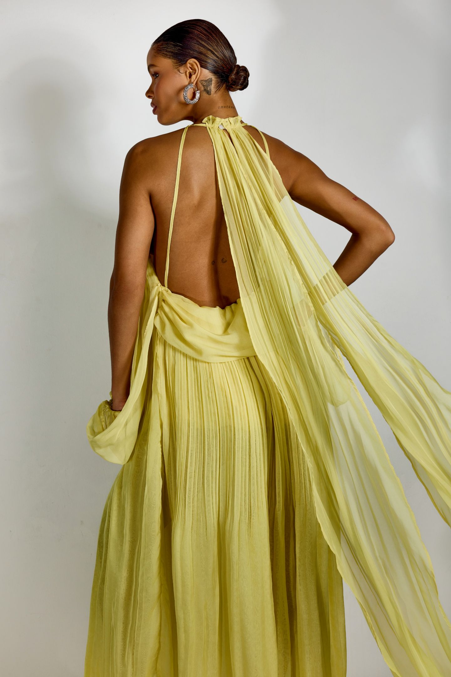 Angela Halter Neck Backless Maxi Dress
