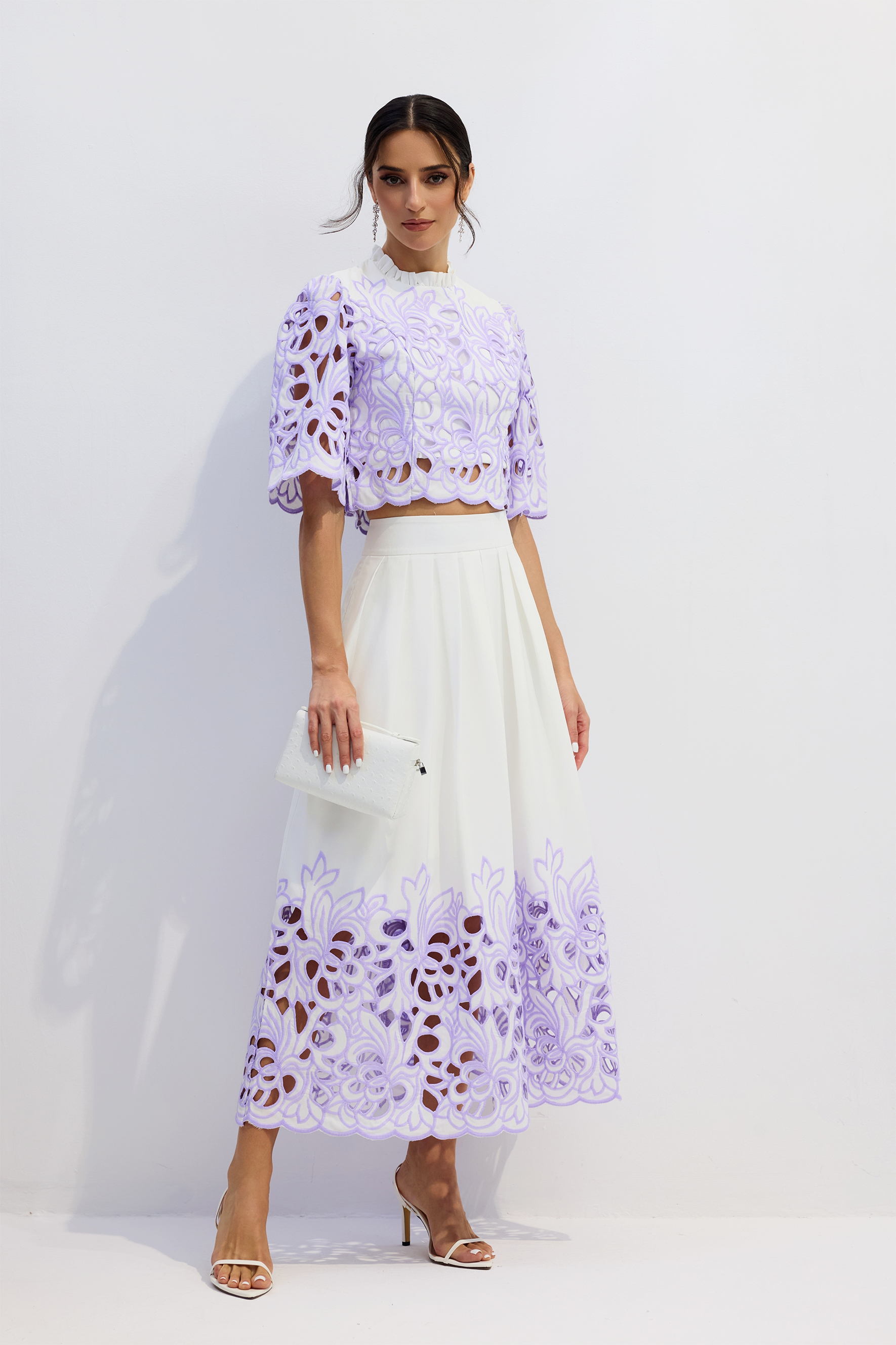 Kelly Floral Embroidered Two-Piece Set