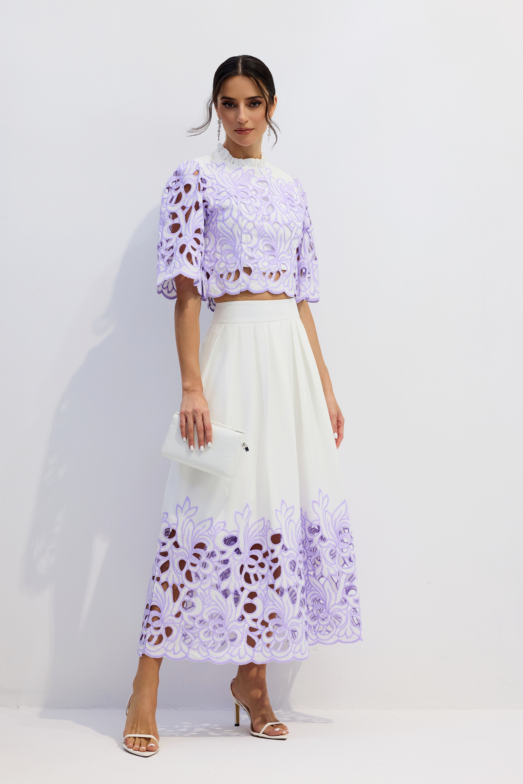Kelly Floral Embroidered Two-Piece Set