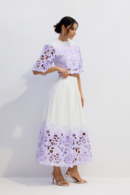 Kelly Floral Embroidered Two-Piece Set