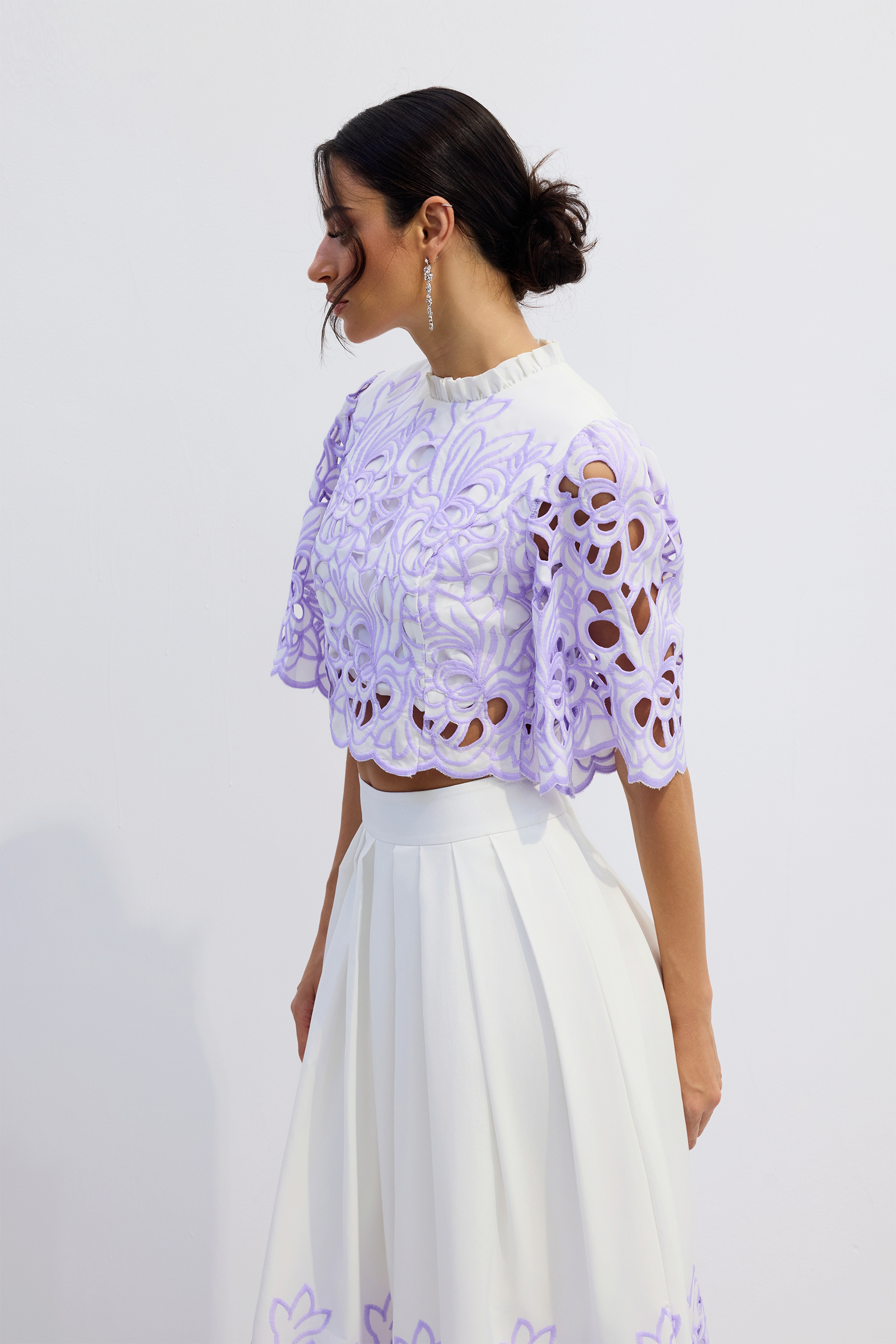 Kelly Floral Embroidered Two-Piece Set