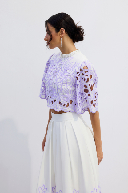 Kelly Floral Embroidered Two-Piece Set