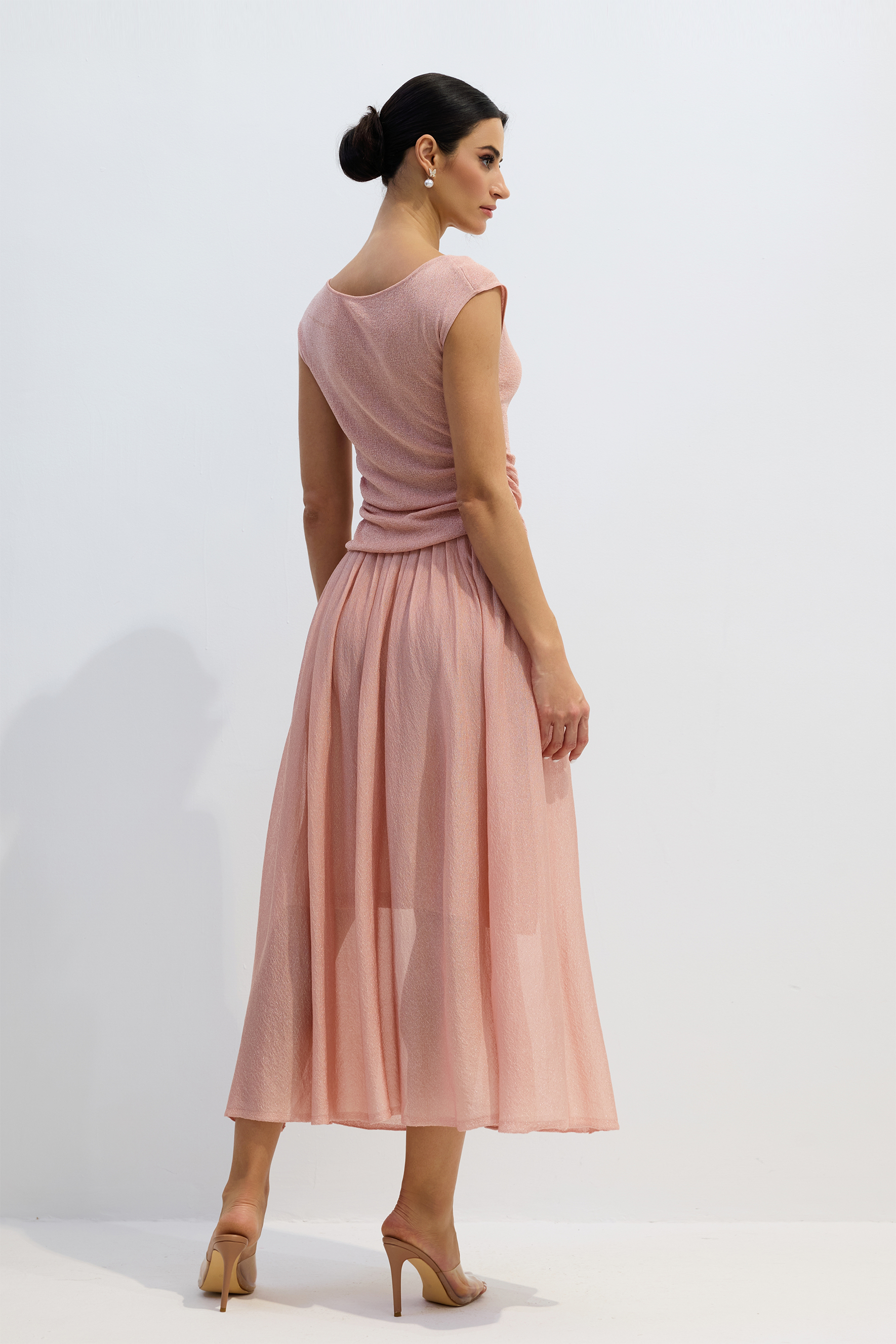 Lois Cap Sleeve Ruched Top/Skirt