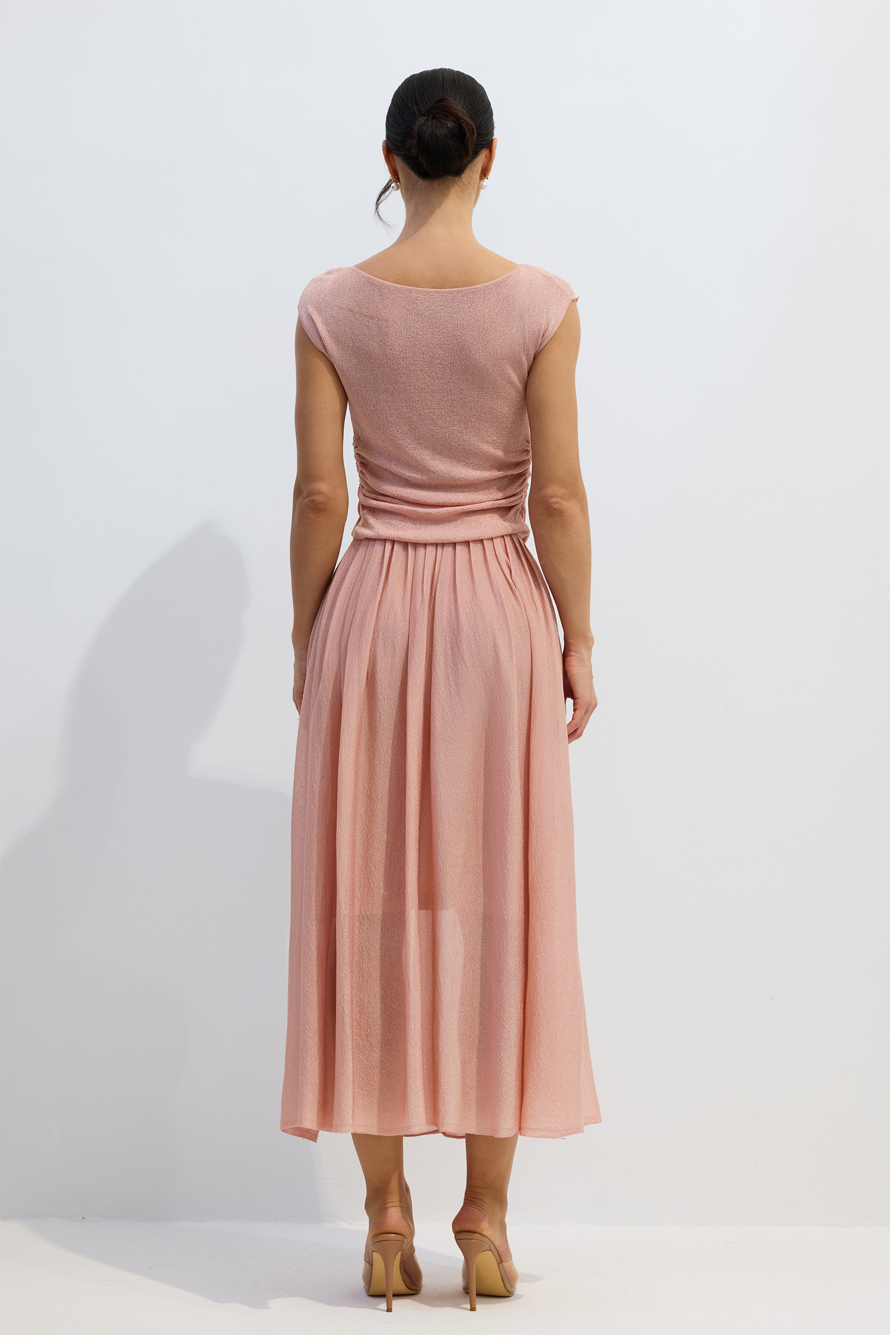 Lois Cap Sleeve Ruched Top/Skirt