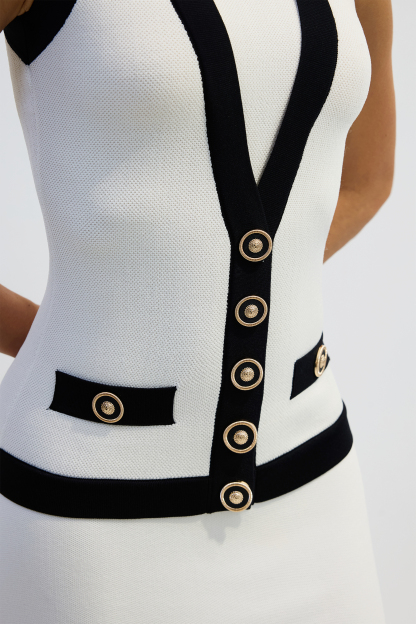 Lillian Colorblock Sleeveless Knit Mini Dress