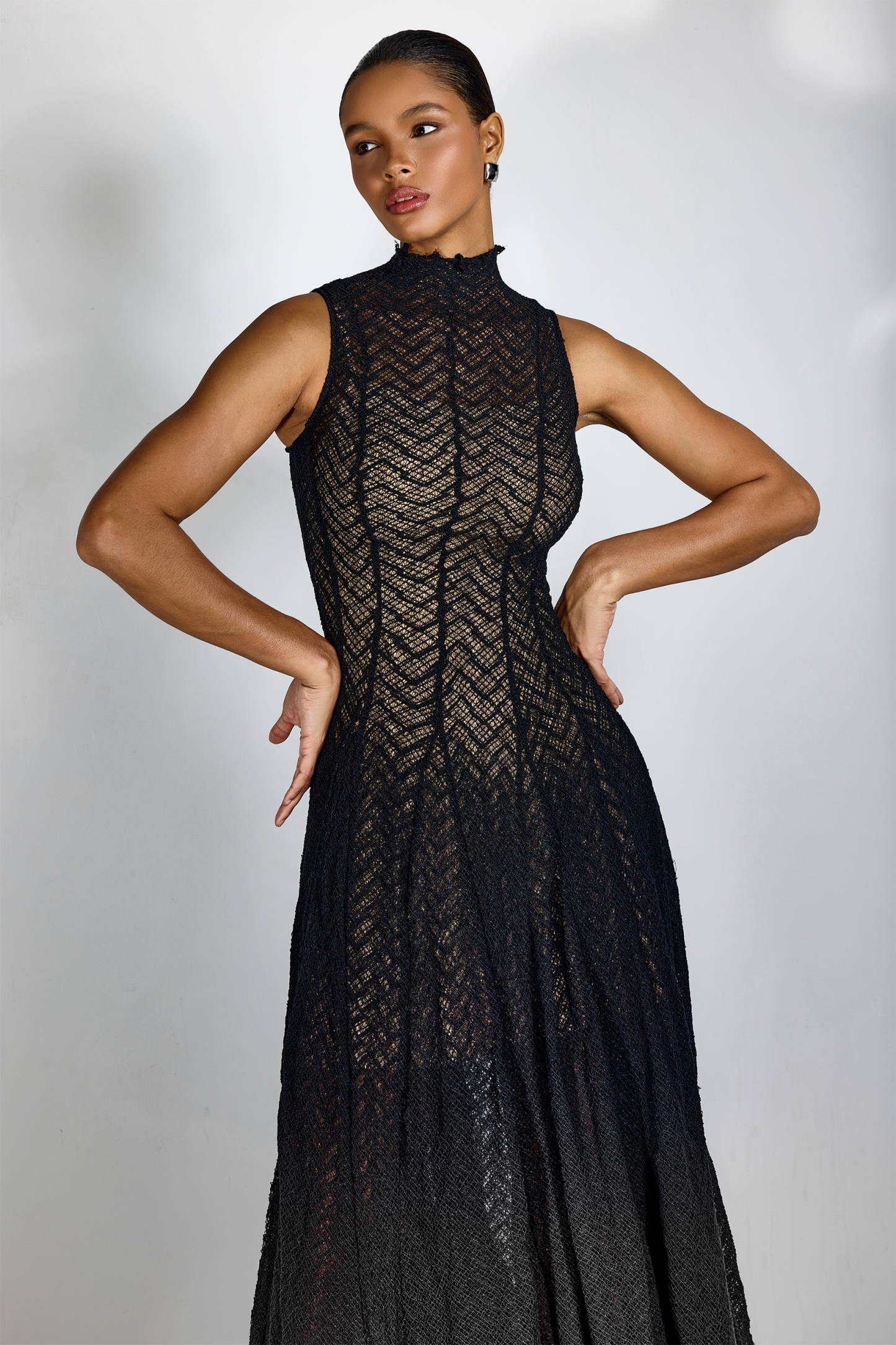 Janet High Neck Sleeveless Maxi Dress