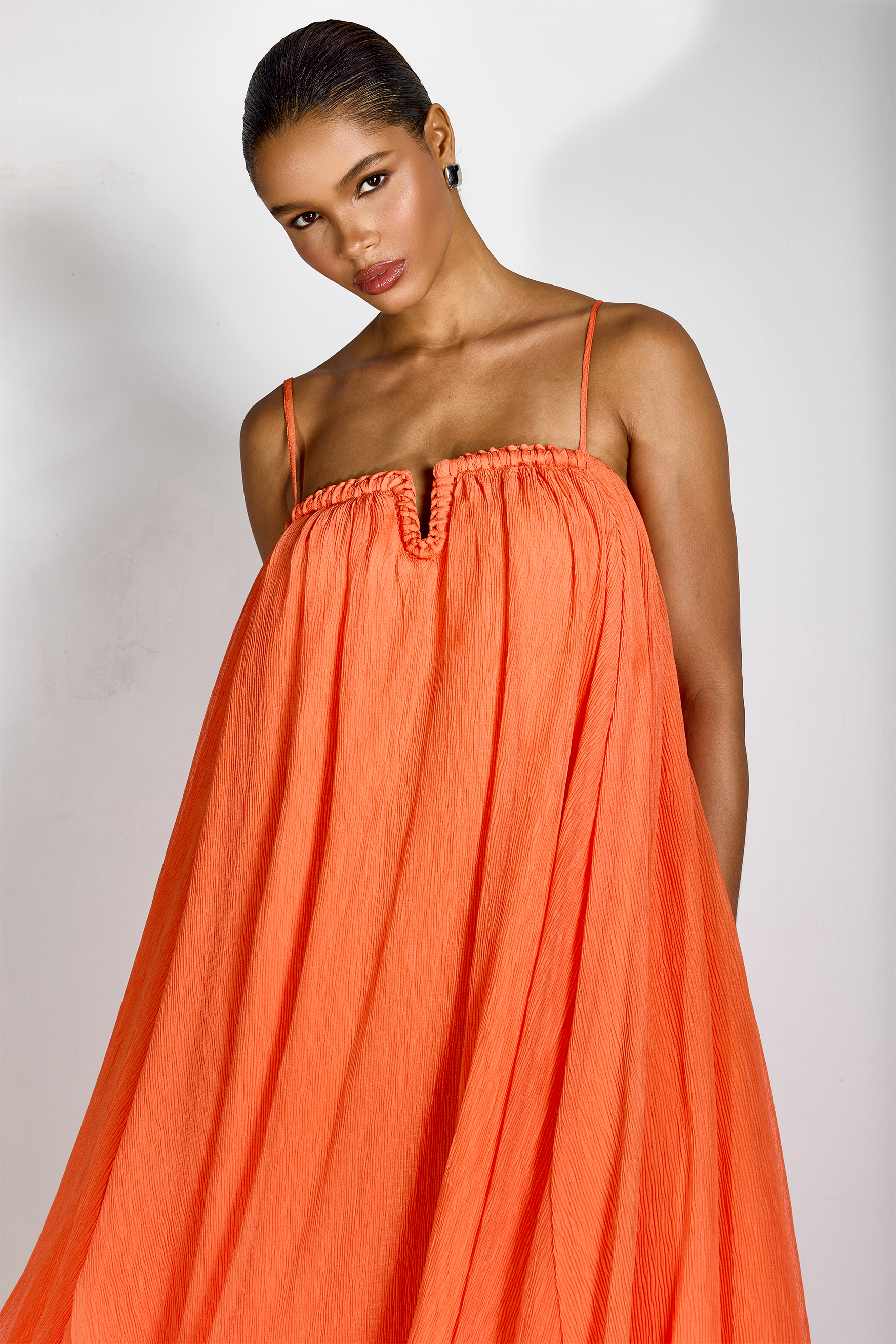 Nydia Spaghetti Strap Chiffon Maxi Dress