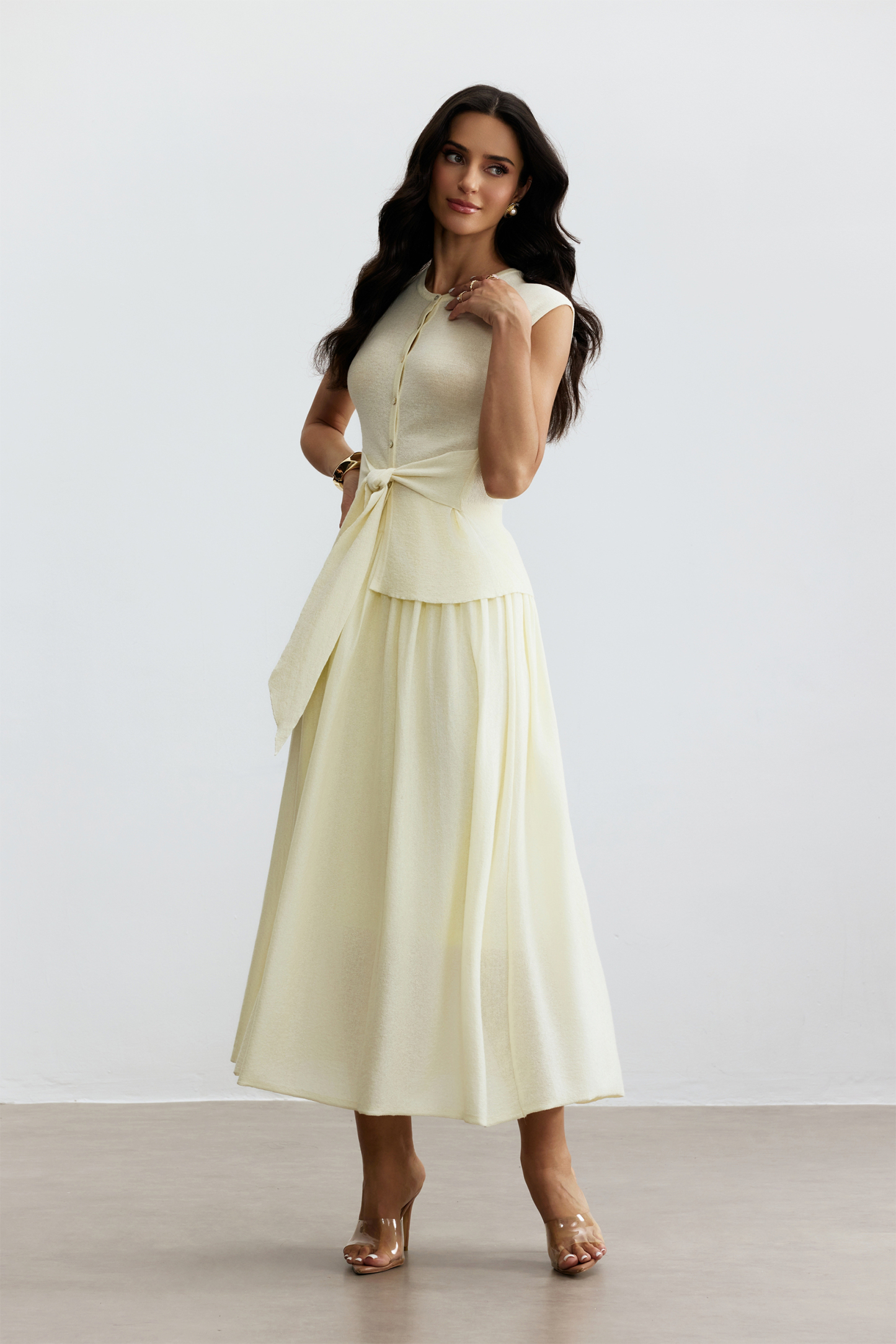 Lara Scoop Neck Sleeveless Top & Skirt Set