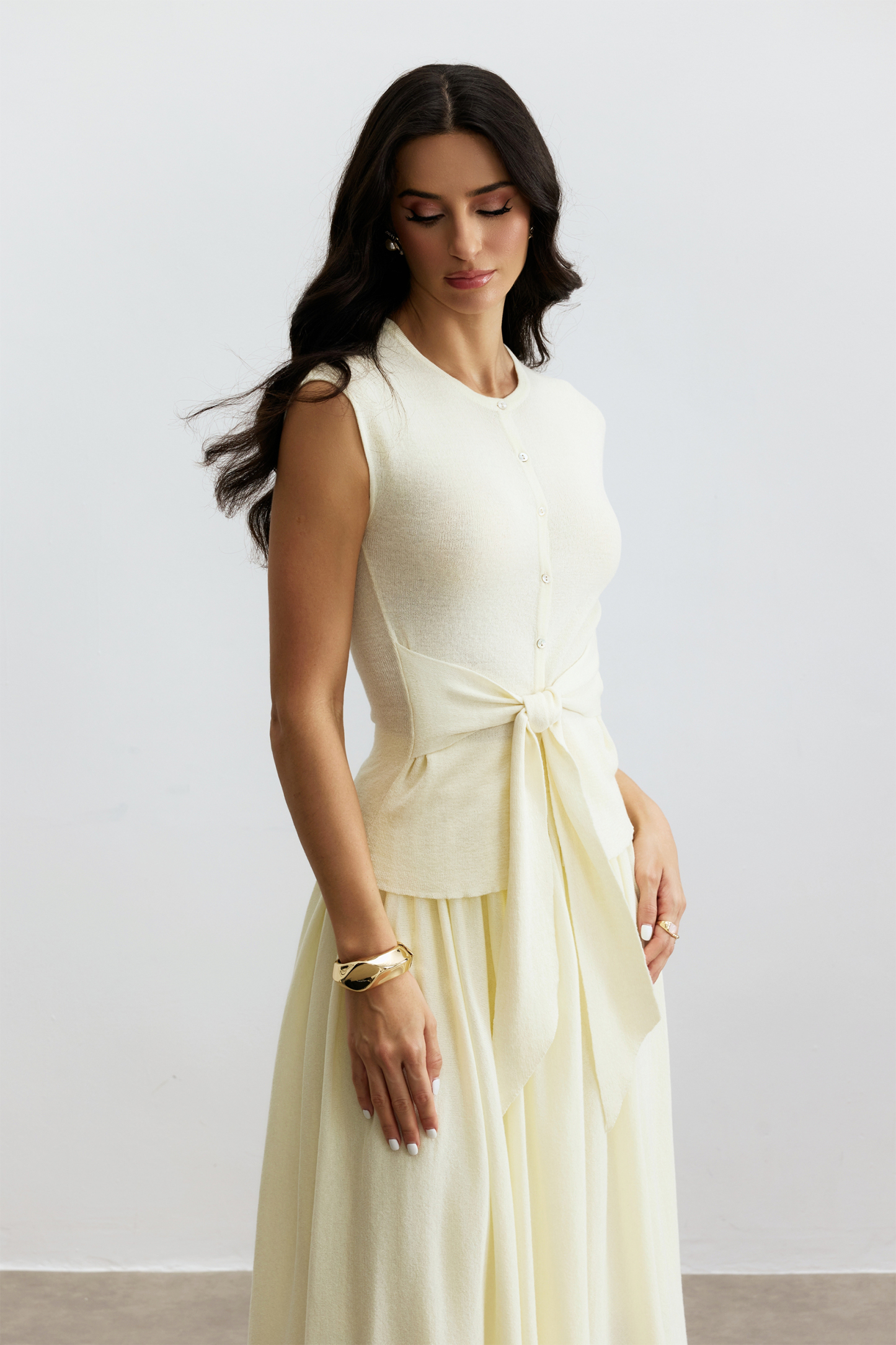 Lara Scoop Neck Sleeveless Top & Skirt Set
