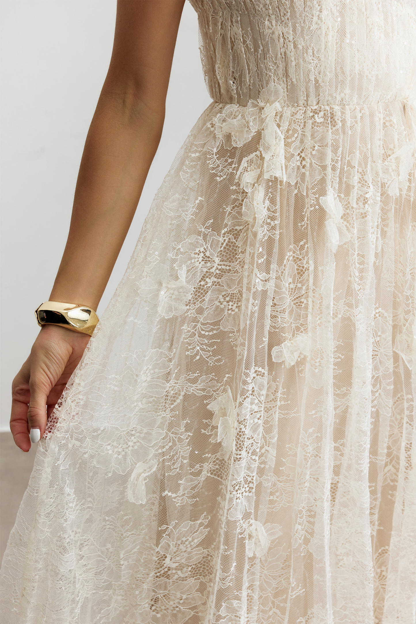 Anastasia Floral Embroidered Tulle Maxi Dress