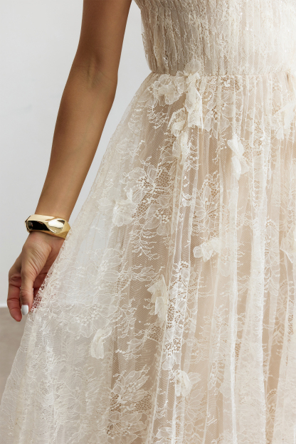 Anastasia Floral Embroidered Tulle Maxi Dress