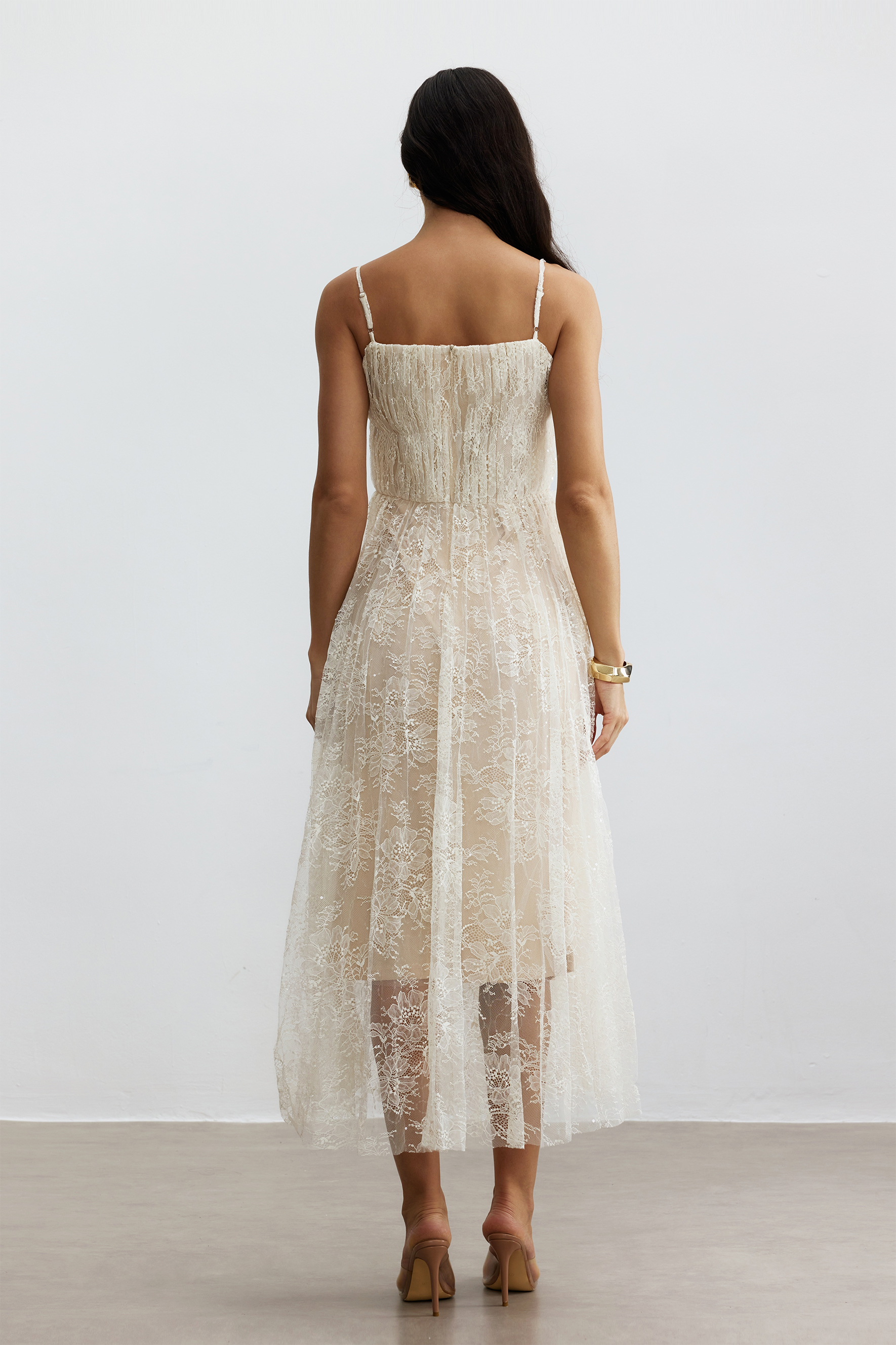 Anastasia Floral Embroidered Tulle Maxi Dress