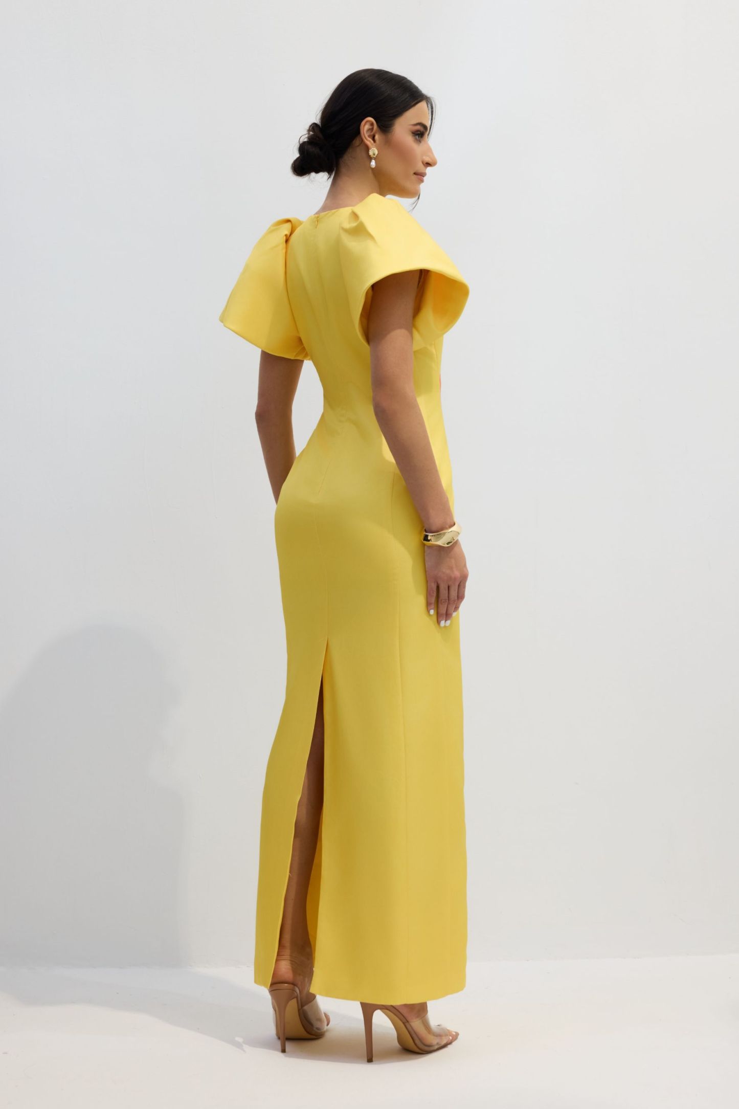 Lorraine Floral Printed Maxi Split Dress