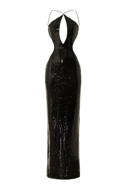 Riva Cut Out Sequin Maxi Dress