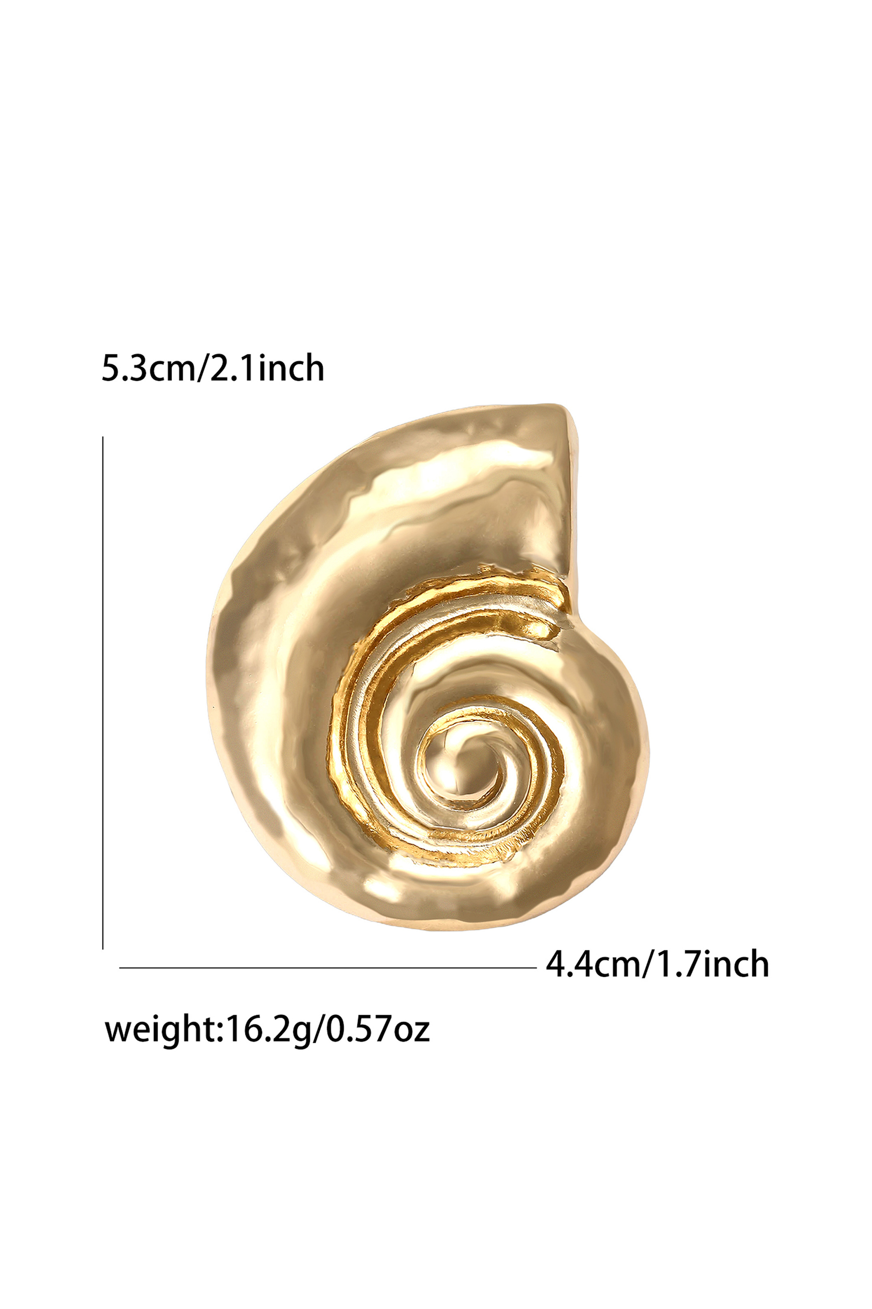 Spiral Shell Brooch