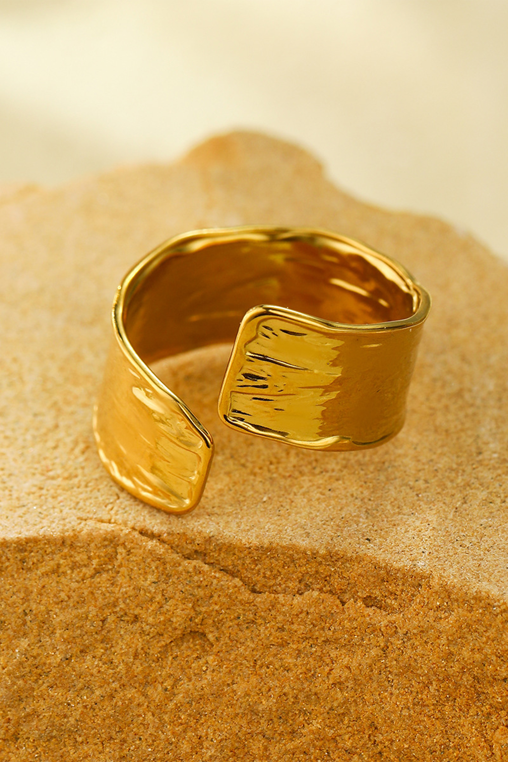 Texture Wide Band Ring