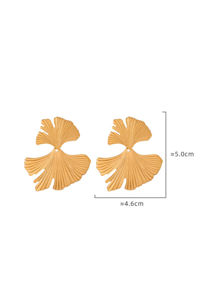 Ginkgo Leaf Drop Earrings