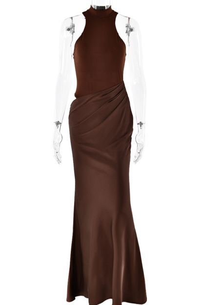 Vera Asymmetrical Cut-out Maxi Dress