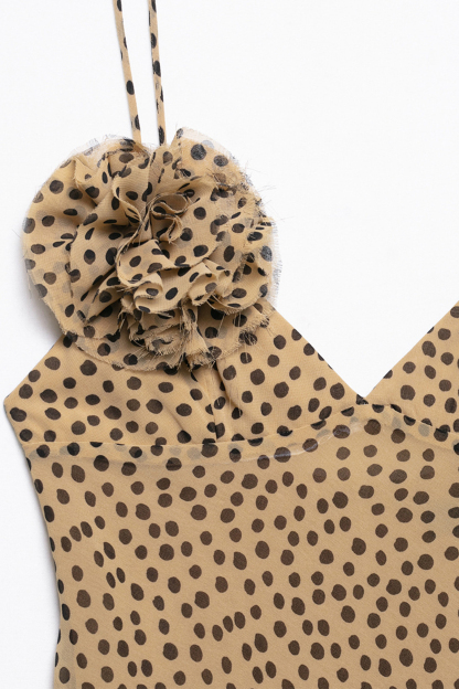 Lena Polka Dot Spaghetti Strap Maxi Dress