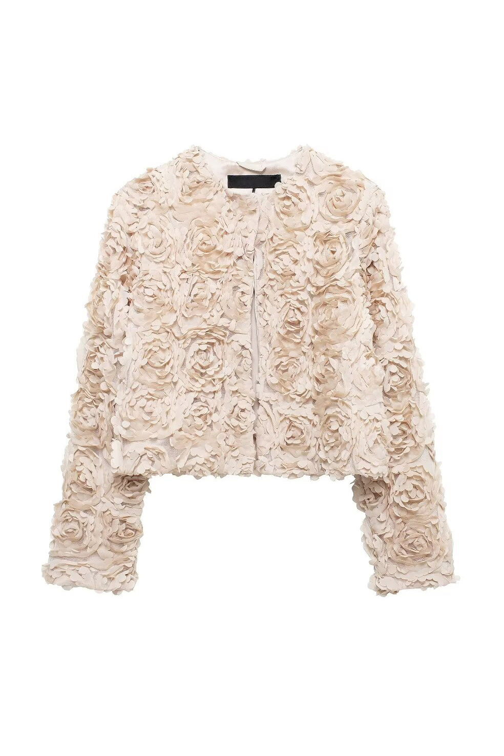 Alice Floral Appliqué Cropped Jacket-Sunfere