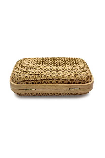 Natural Straw Weave Clutch