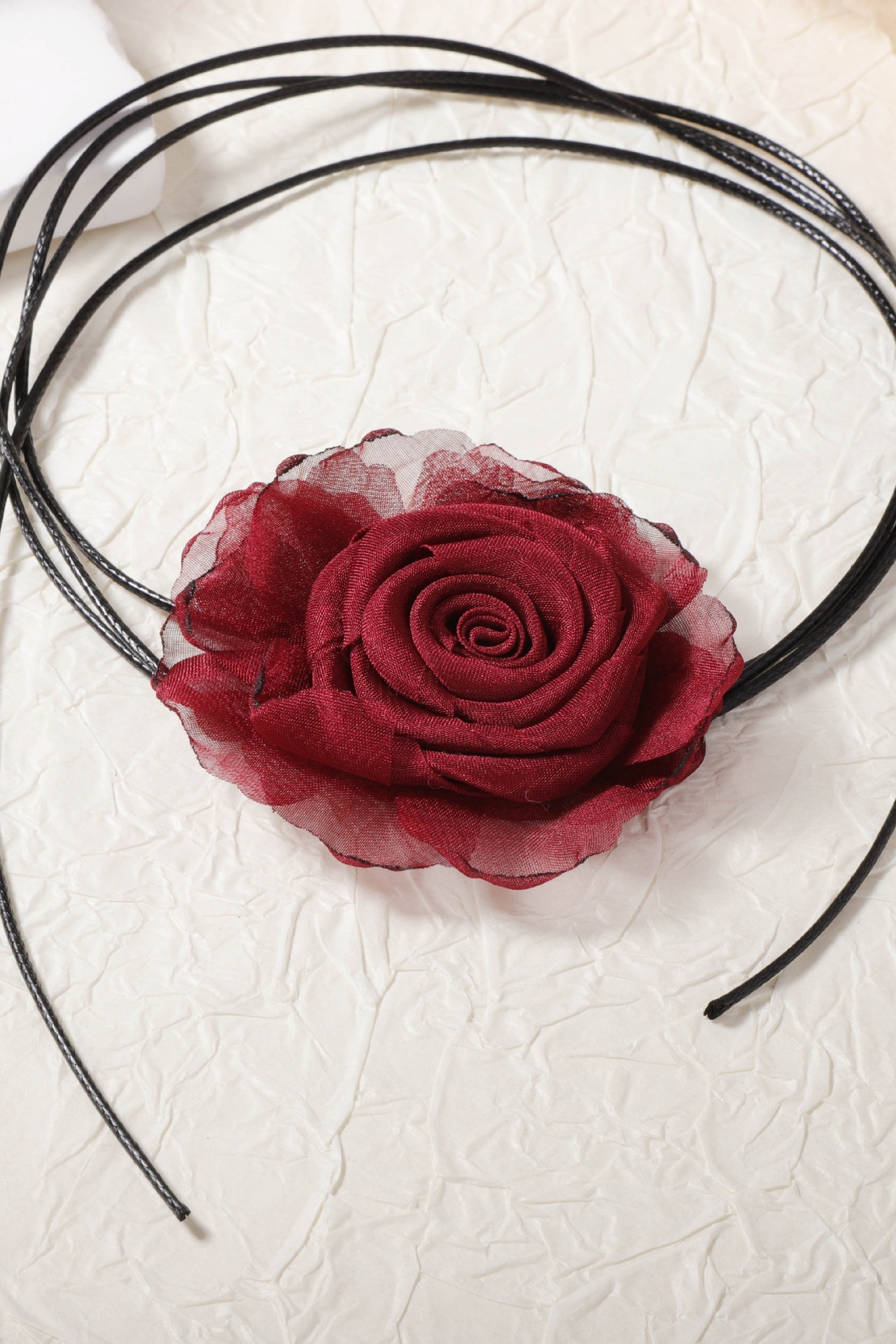 Vintage Rose Adjustable Ribbon Choker