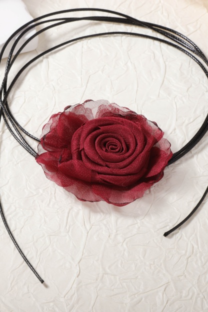 Vintage Rose Adjustable Ribbon Choker