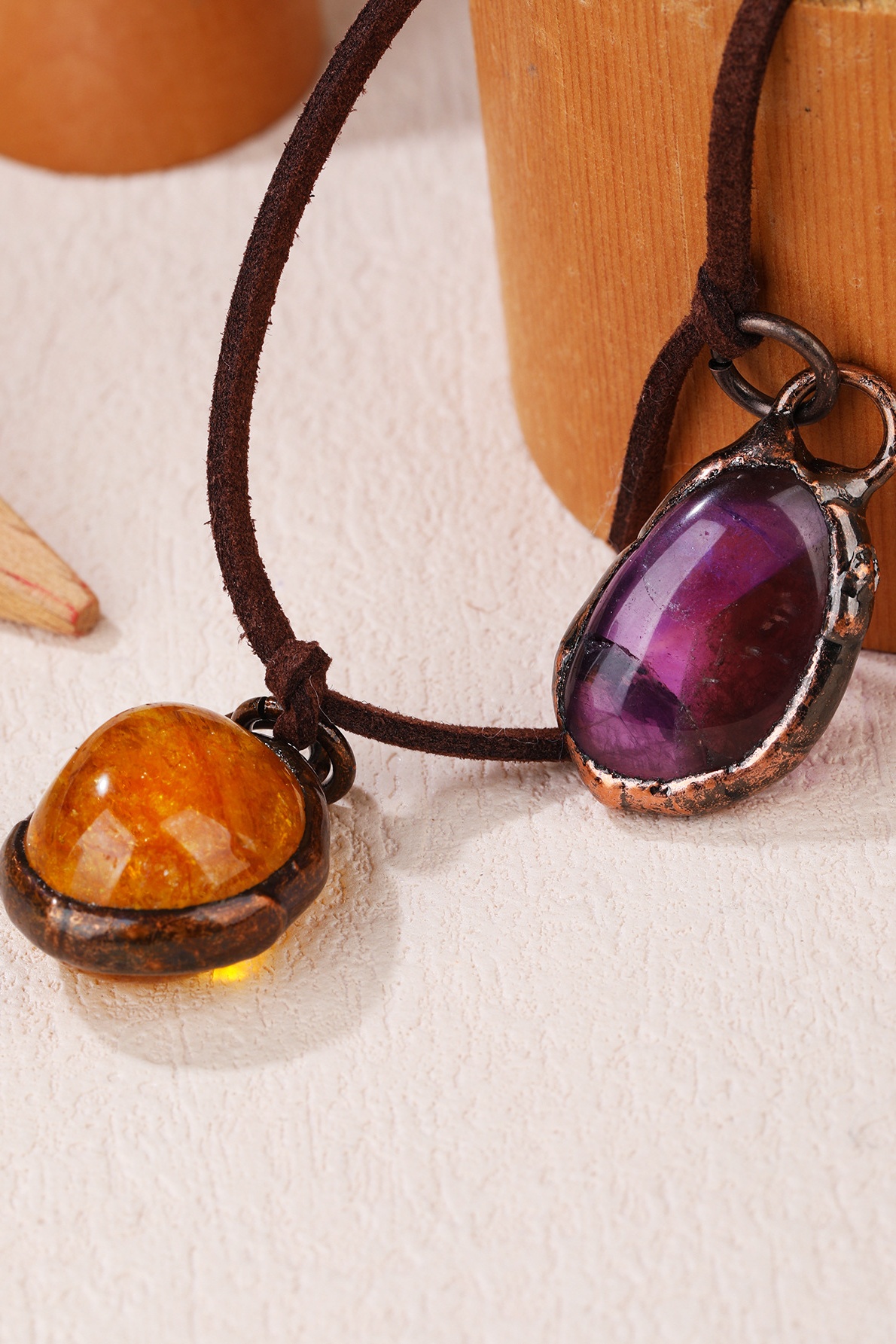 Two-Stone Pendant Necklace