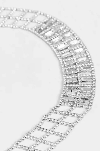 Baguette Crystal Embellished Choker