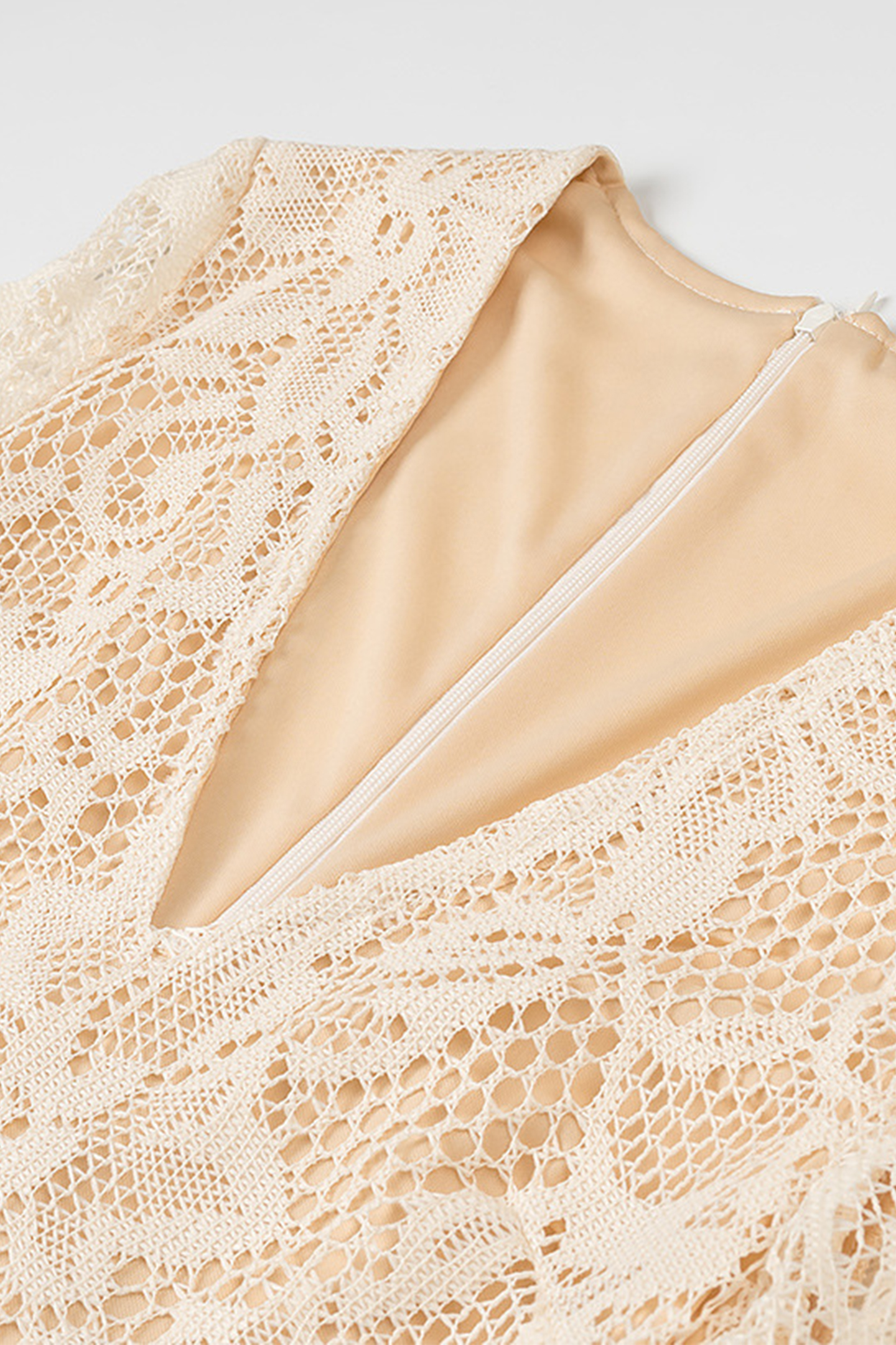 Olivia V-neck Long Sleeve Lace Midi Dress