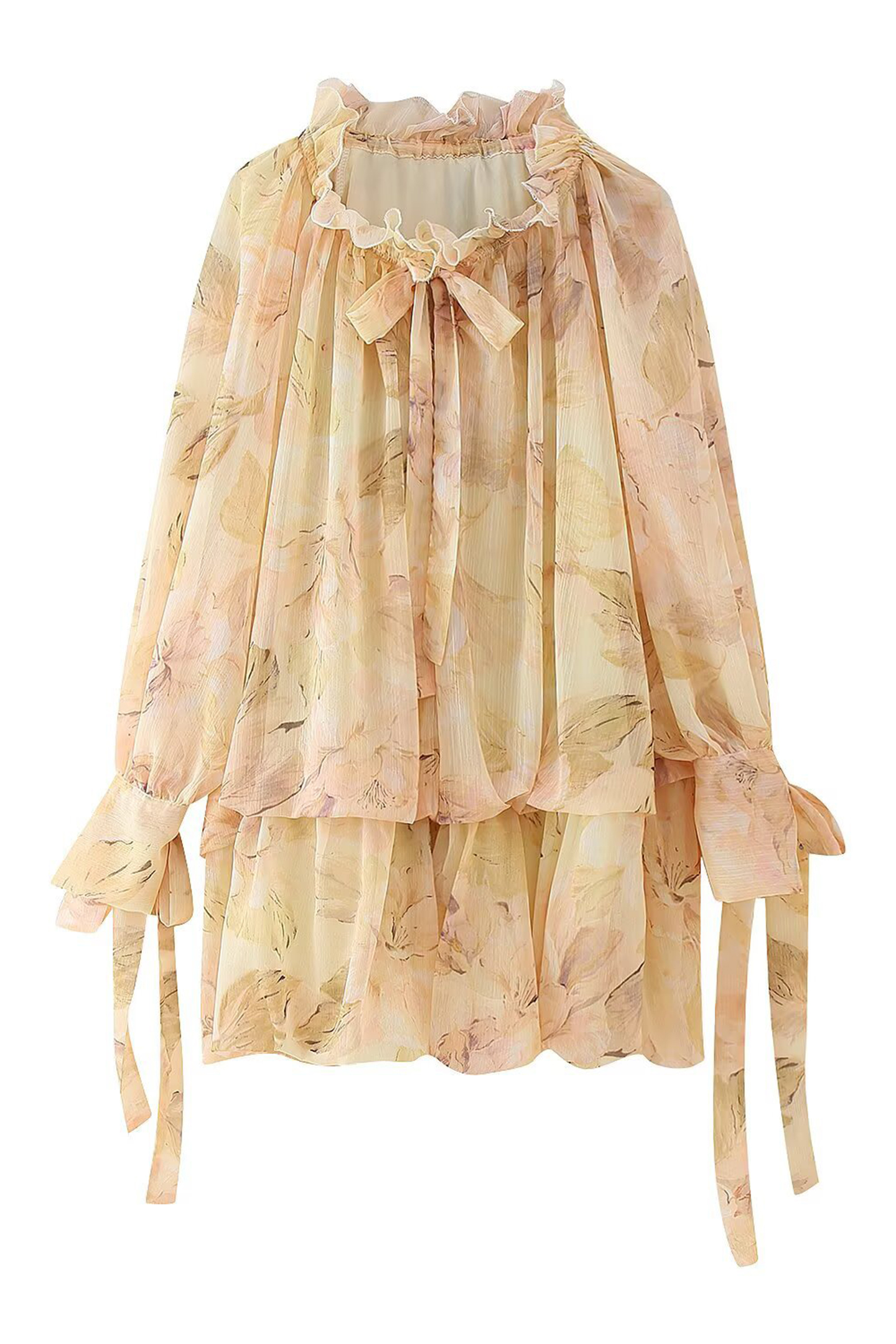 Shirley Floral Print Puff Sleeve Mini Dress