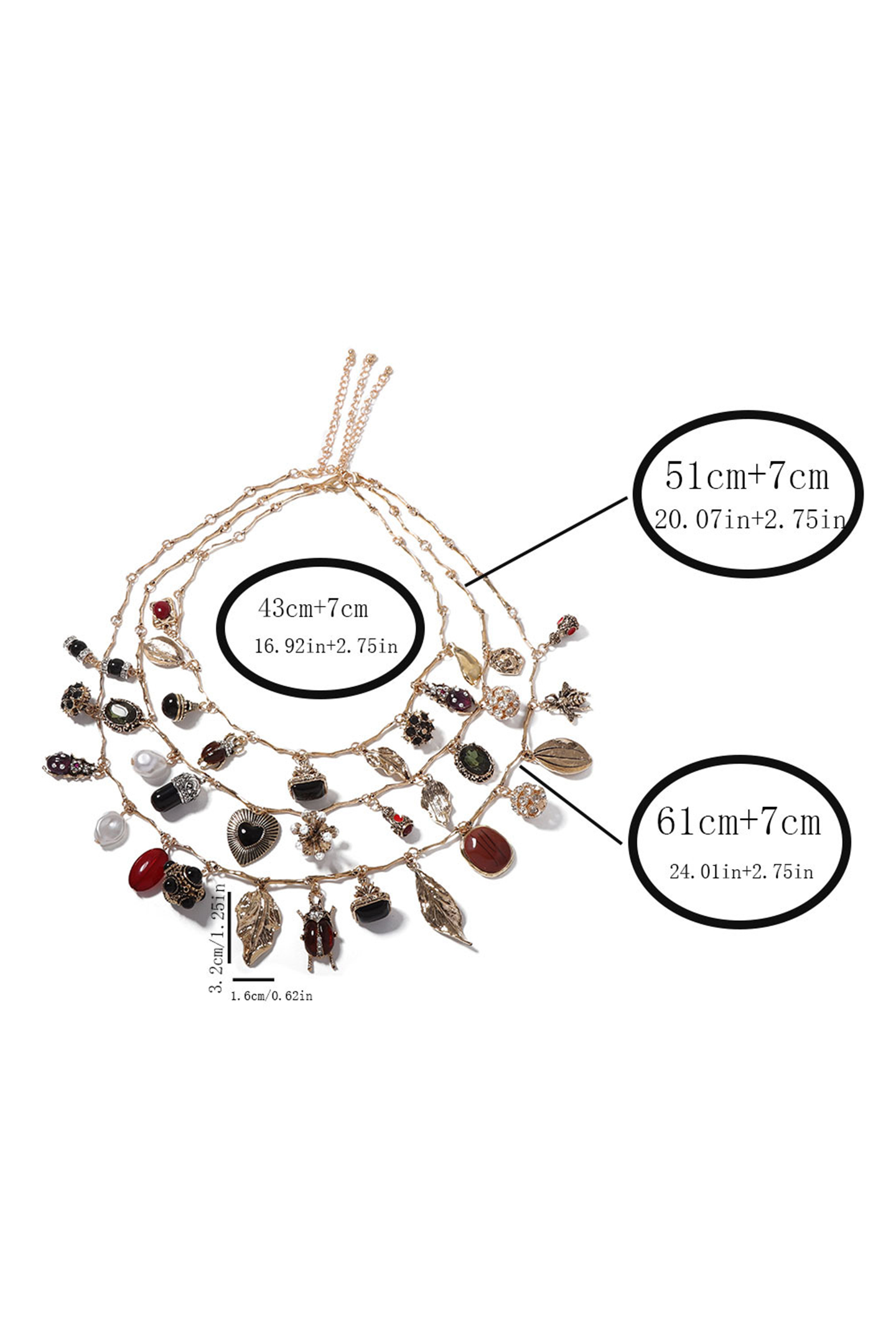 Three-Pack Multi Gemstone Necklace Set