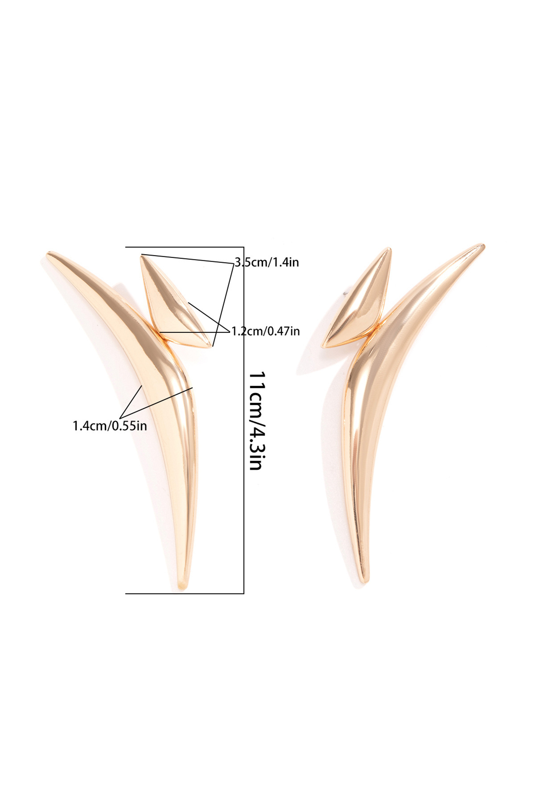 Abstract Triangle Pointed Drop Earrings