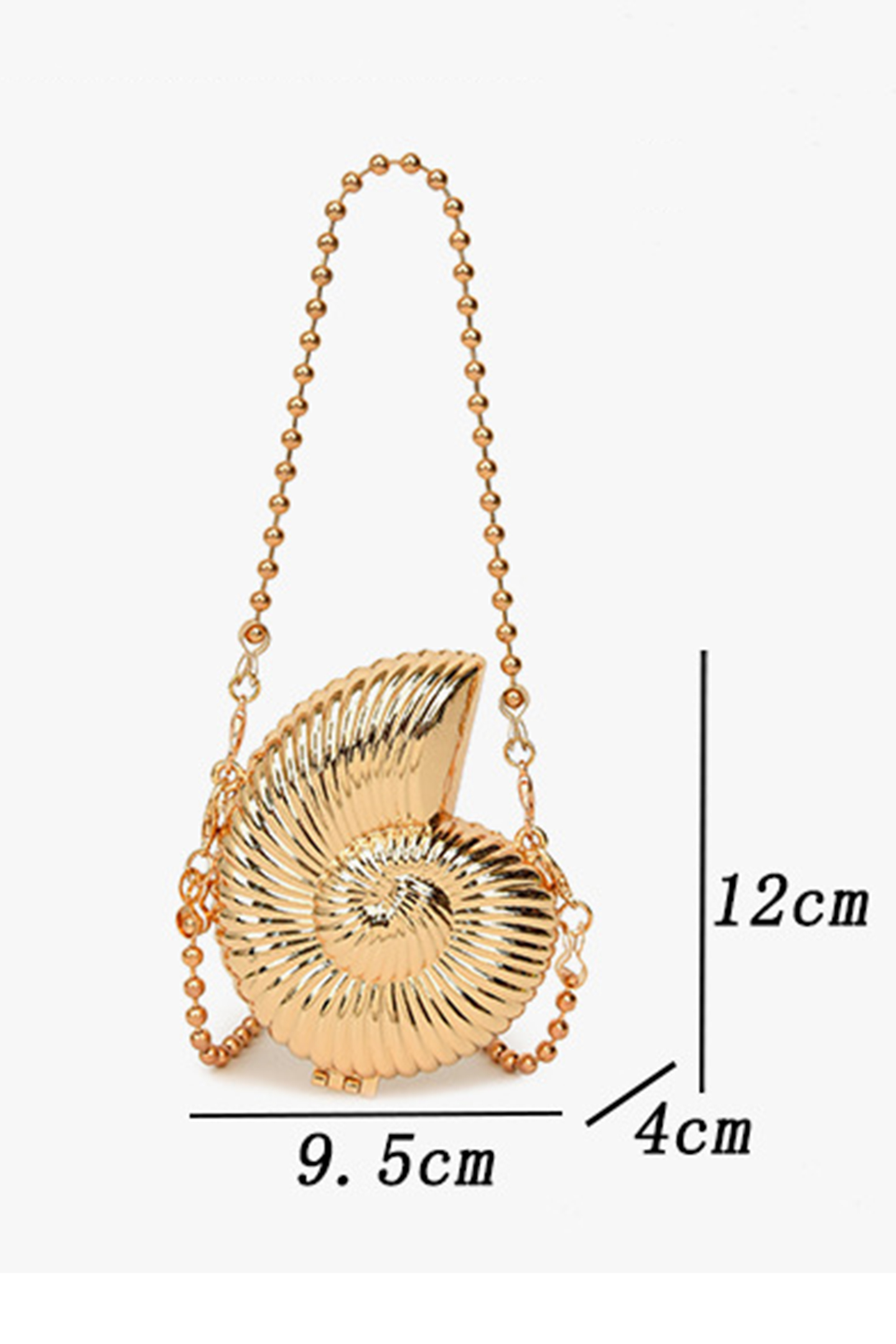 Metallic Sea Shell Clutch Bag