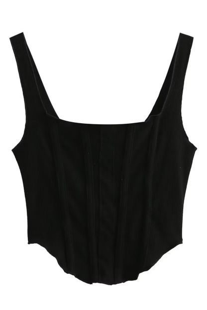 Apphia Crop Artificial Fur Blouse & Corset Two Piece Set