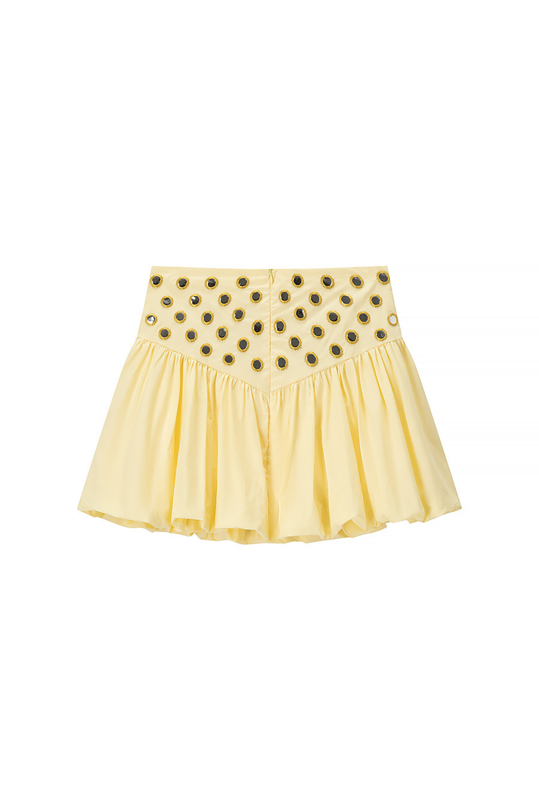 Irene Mirror Embellished Crop Top & Bubble Skirt Set