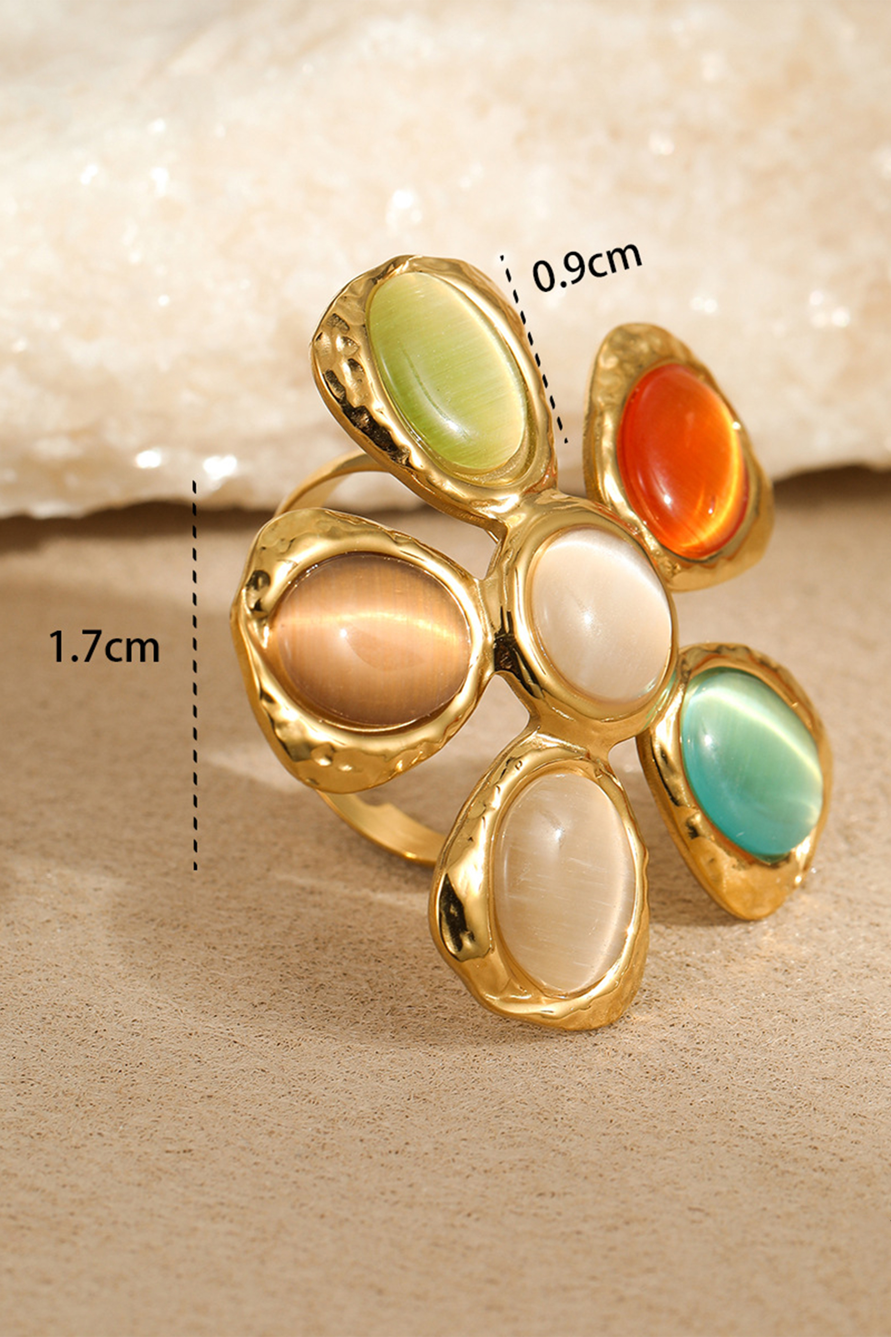 Multi Stone Floral Jewelry Set